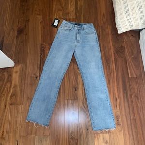 Brand new prettylittlething straight jeans with tag :)